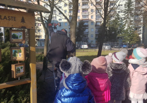 Instalacja budek lęgowych dla ptaków.