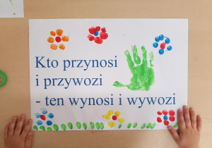 Plakat wykonany przez dzieci.